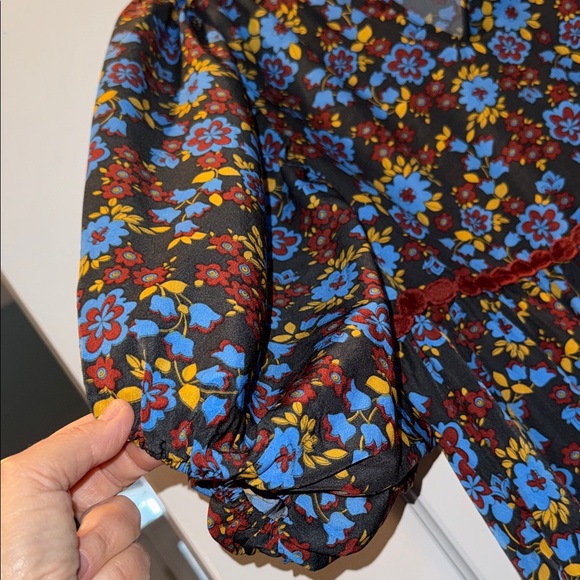 Entro Blue and Yellow Floral Dress - Picture 3 of 4